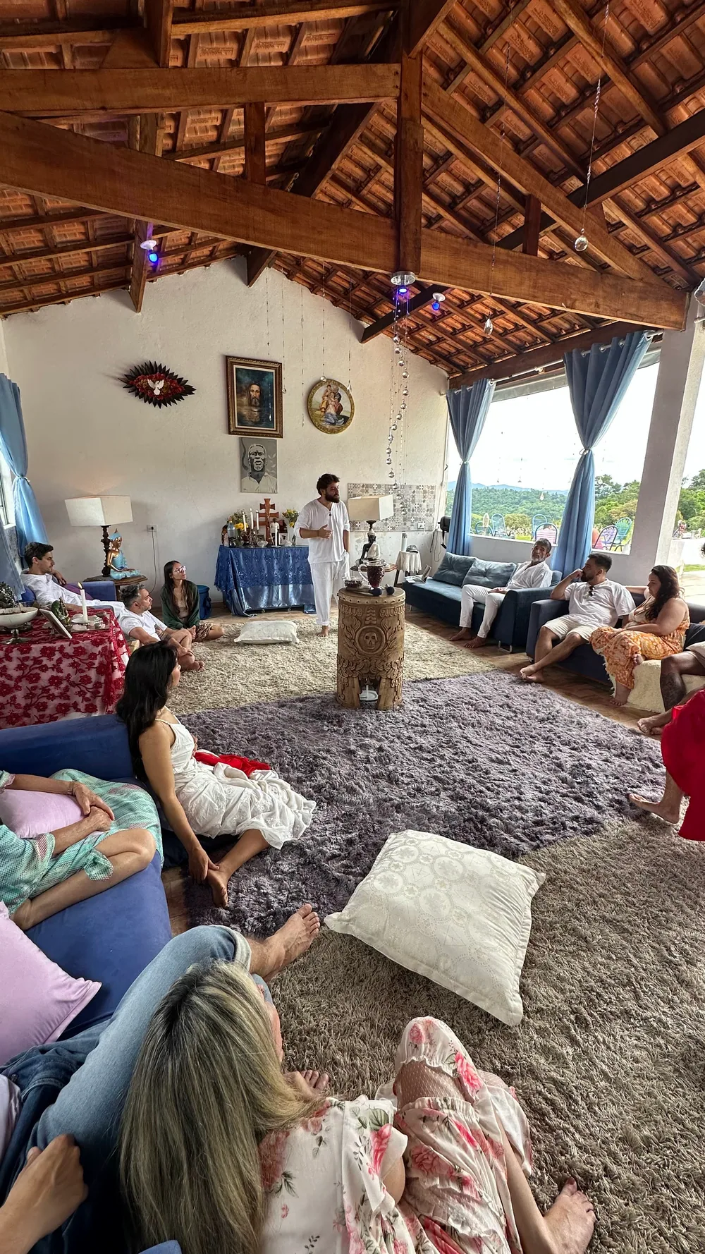 Vivência em grupo no salão da UDA